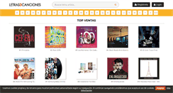 Desktop Screenshot of letrasdcanciones.com