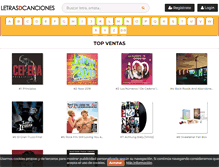 Tablet Screenshot of letrasdcanciones.com